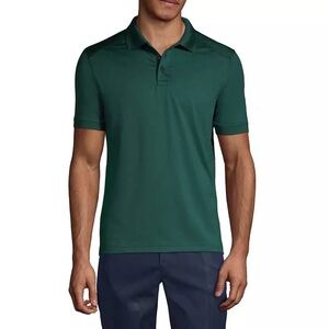 Lands' End Forest Green Short-Sleeve Polo Brand New